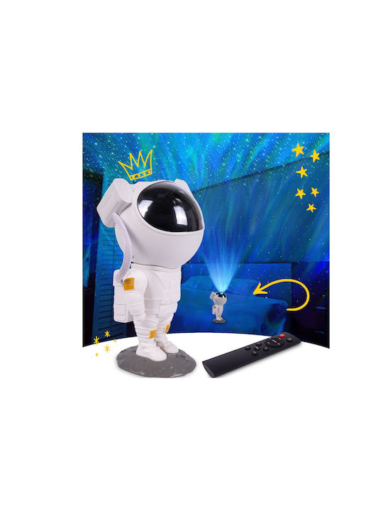 MalPlay Led Περιστρεφόμενο Παιδικό Φωτιστικό Projector με Προβολή Αστεριών