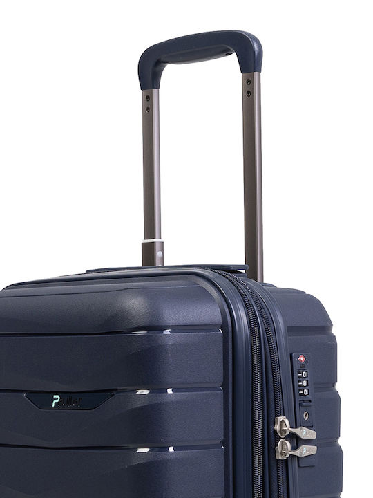 Paulter Cabin Hard Blue Suitcase With 4 Wheels