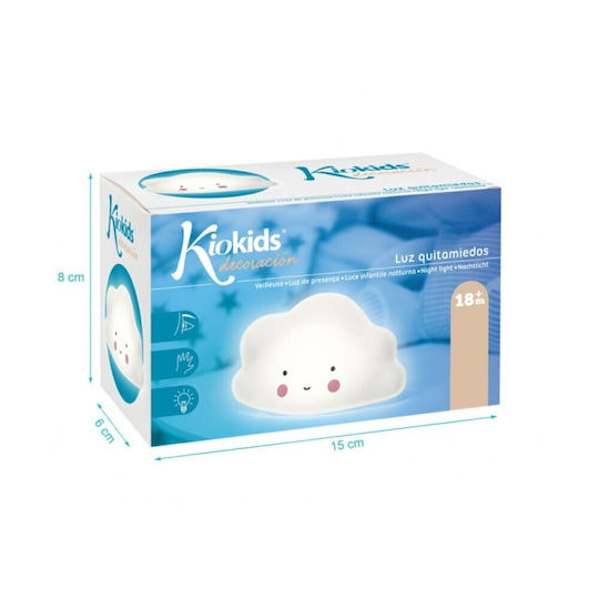 Kiokids Lumini LED Lampă decorativă pentru copii Norisor cu Schimbări de Culori Alb 8.5x5.9x15.5εκ.
