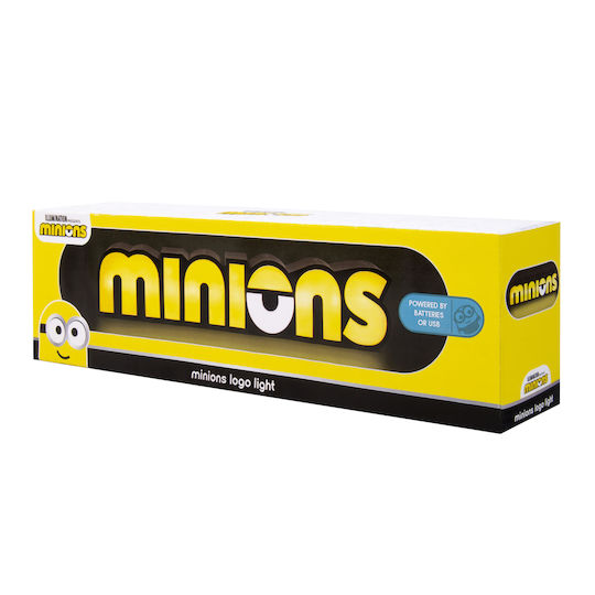 Fizz Creations Kinder Dekorative Lampe Minions Logo Gelb 30εκ.