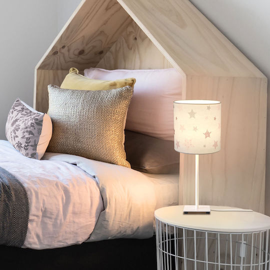 Veis Kinder Nachttischlampe Little Stars Rosa