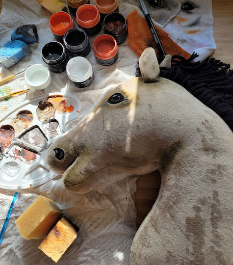 Hobby Horse Голям Премиум Кон на Пръчка Кестен A3