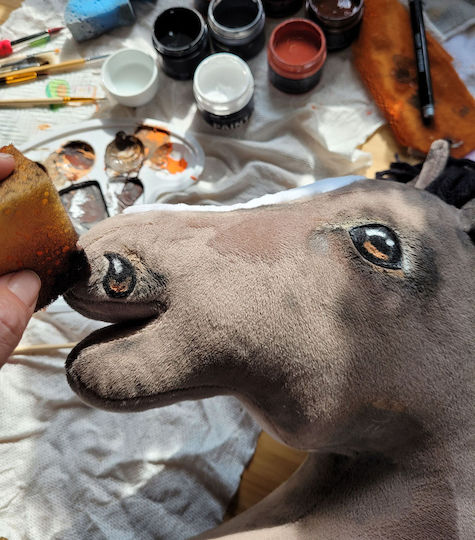 Premium Hobby Horse Großer Steckenpferd Maus Grau A3