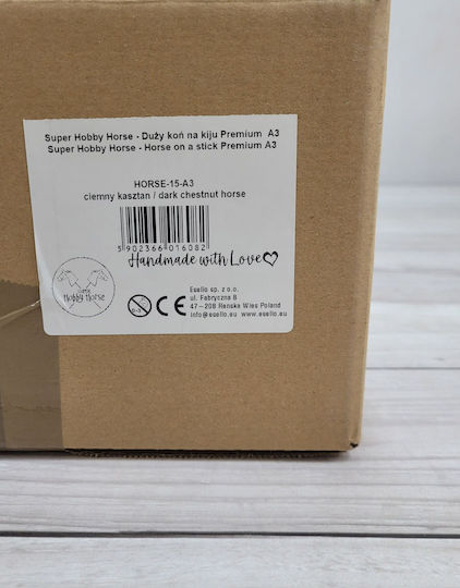 Hobby Horse Groß Premium Stockpferd Dunkel Kastanie A3