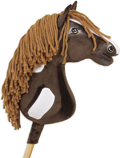 Hobby Horse Großes Premium Steckenpferd Dunkelbraune Westernbraune Mähne A3