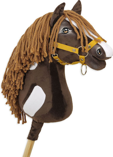 Hobby Horse Großes Premium Steckenpferd Dunkelbraune Westernbraune Mähne A3