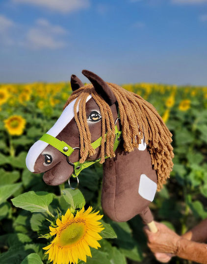 Hobby Horse Großes Premium Steckenpferd Dunkelbraune Westernbraune Mähne A3