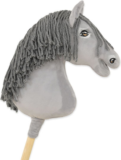 Premium Hobby Horse Large Stick Horse Gray Gray Mane A3