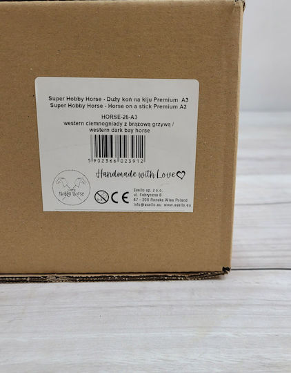 Hobby Horse Großes Premium Steckenpferd Dunkelbraune Westernbraune Mähne A3
