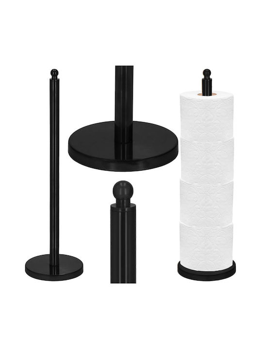 Floor Paper Holder Metallic Black