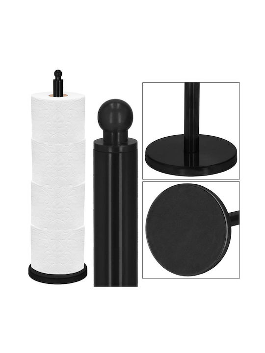 Floor Paper Holder Metallic Black