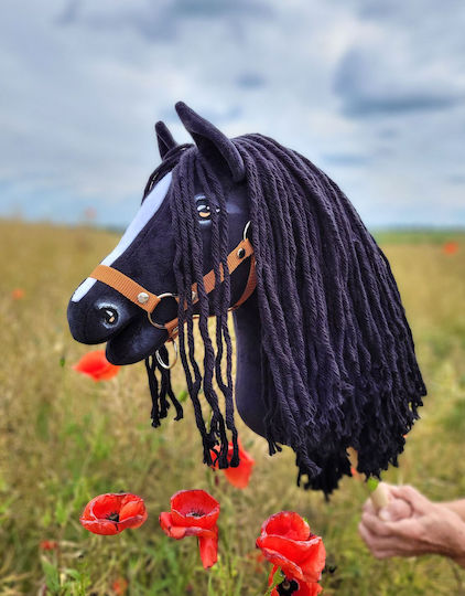 Hobby Horse Große Premium Stabpferd Friesisches Pferd Mähne Ii A3