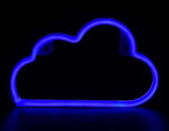 Aca Led Kids Decorative Lamp Cloud Blue 29.5x2cm