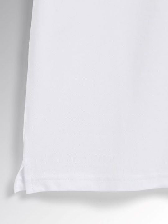 Utility Diadora Men's Short Sleeve Polo Shirt Mc Atlar Organic 100% Organic Cotton Optical White 177955