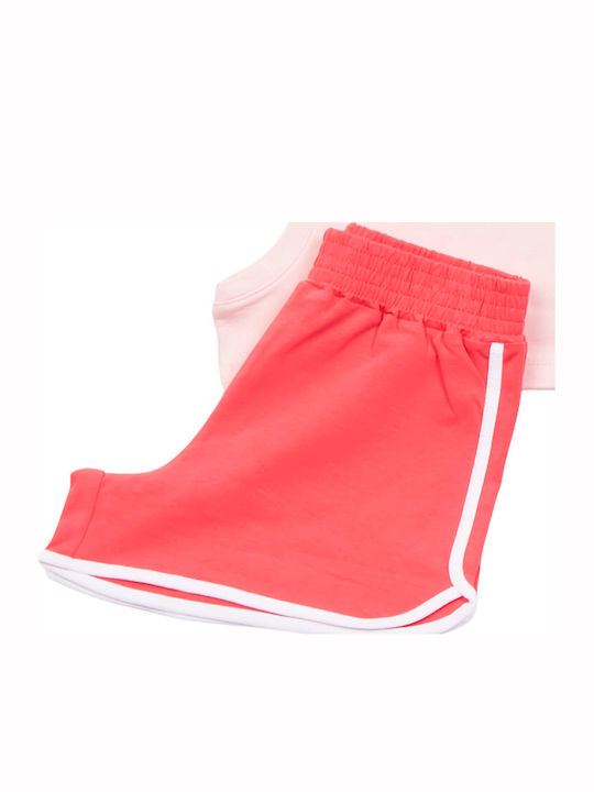 Kids' Set with Shorts Summer 3pcs Coral