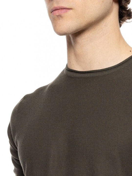 Smart Fashion Κοντομανικο Πλεκτο T-shirt 51-206-043 Dk Green