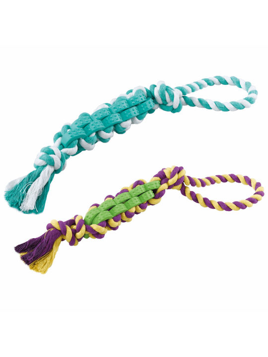Ferplast Παιχνίδι Σκύλου Pa 6420 40 X 4 X 4 Cm Mixed Color Ανθεκτικό Βαμβάκι Καουτσούκ Λαβή