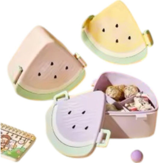 Queen Mother Pineapple Plastic Kids Food Container Purple 21 x 16.5 x 8cm