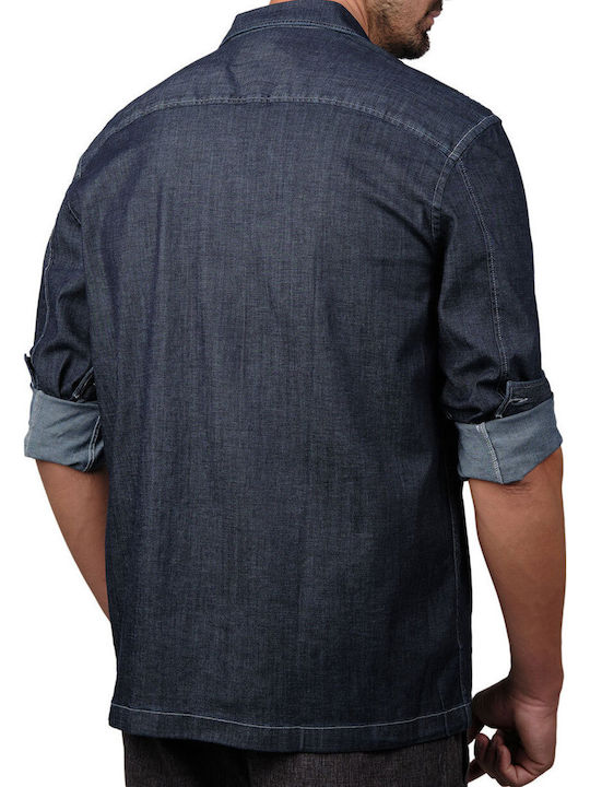Μακρυμάνικo Overshirt Μπλε