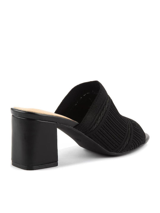 Mules with High Heel in Black Color