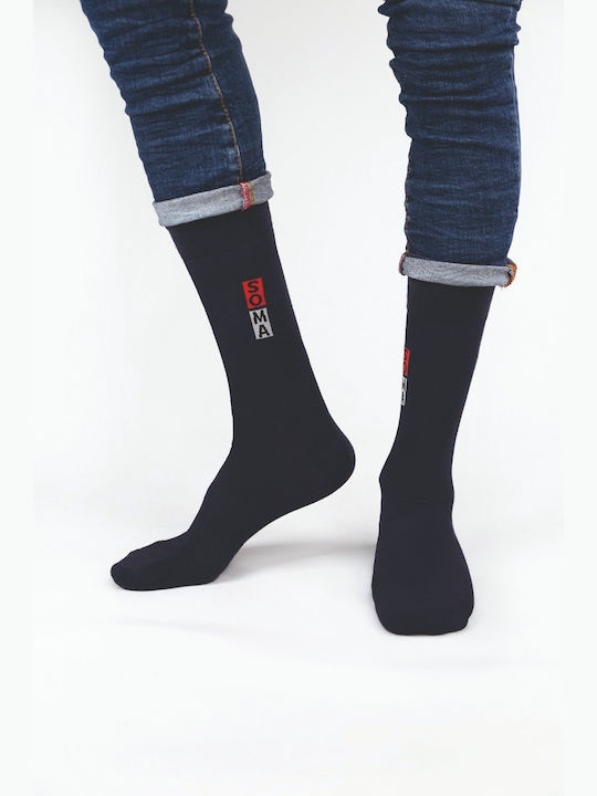Soma Socks Bărbați Șosete Albastre 1Pachet Soma Socks Bărbați Șosete Albastre 1Pachet