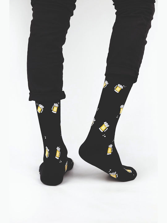 Soma Socks Bărbați Șosete cu Model Black 1Pachet