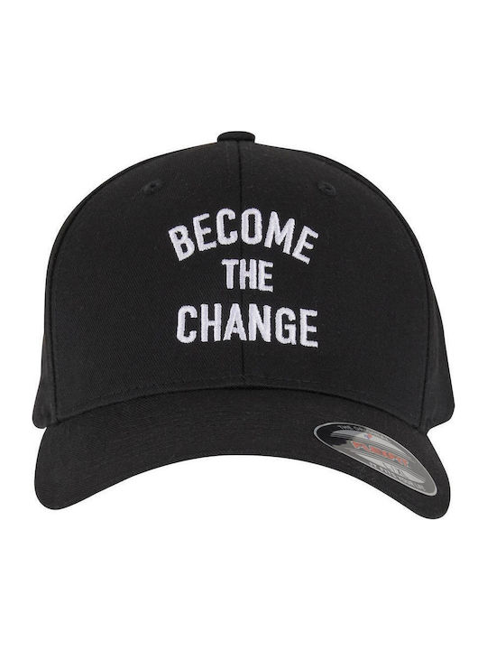 Mr.tee Become Change Wording Wooly Combed Cap Black Yes Q1_2 Mt3898-00007
