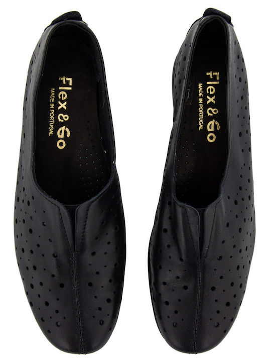 Γυναικεία Slip-On Δερμάτινα Μαύρα