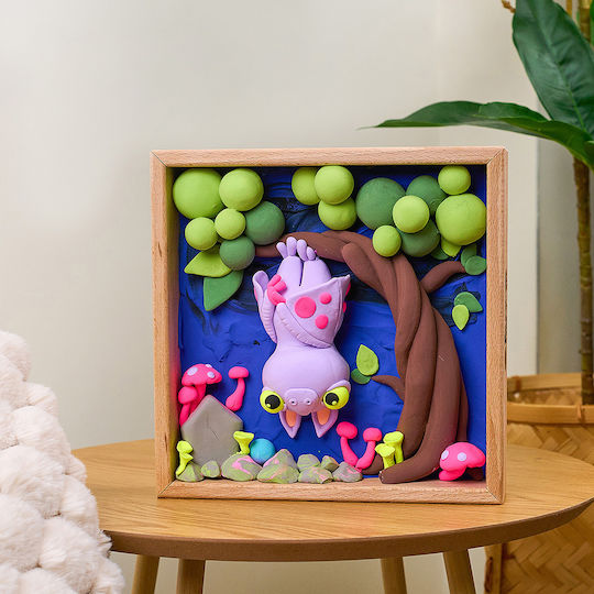 Diy Kreatives Modelliermasse Bau-Set Wood & Craft Little Worlds Fledermaus