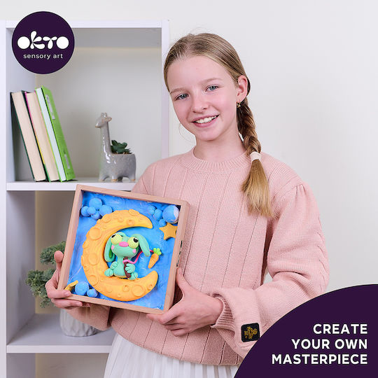 Diy Δημιουργικό Σετ Κατασκευής Πηλό Wood & Craft Little Worlds Λαγουδάκι Στο Φεγγάρι