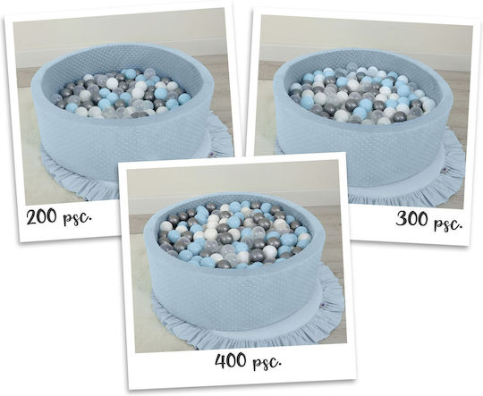 Bobono Trockene Pool Minky H-30 Cm 300 Bälle Misty Blau