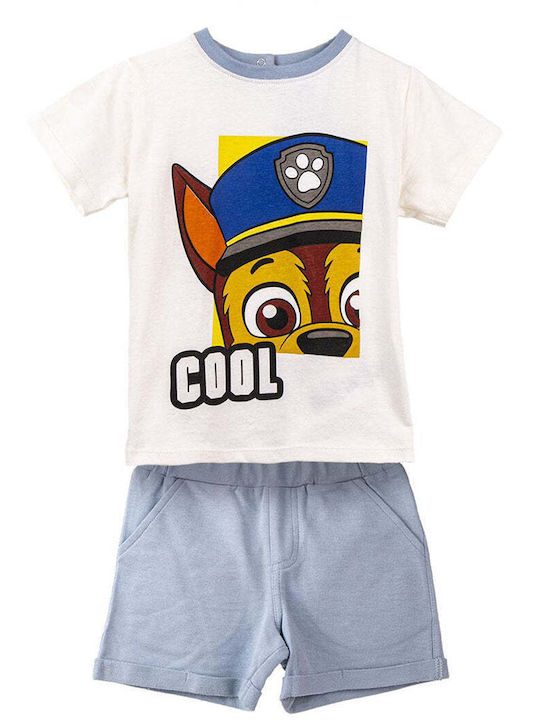 Παιδικό Σετ με Σορτς Καλοκαιρινό 2τμχ Λευκό Paw Patrol
