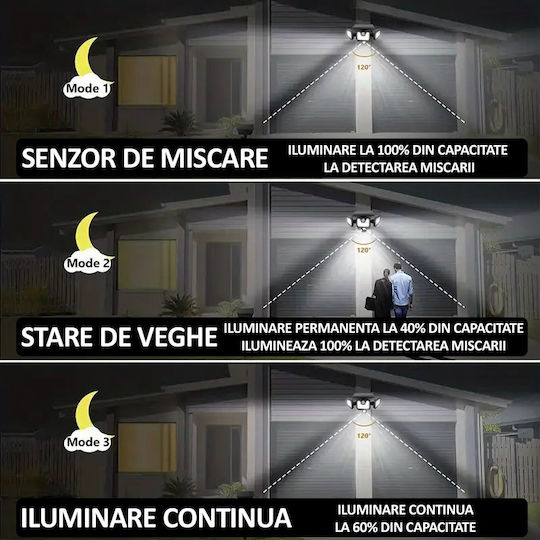Solarleuchte mit Bewegungssensor und Fotokontakt IP65