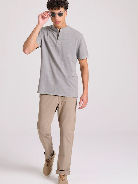 Short Sleeve Melange Blouse