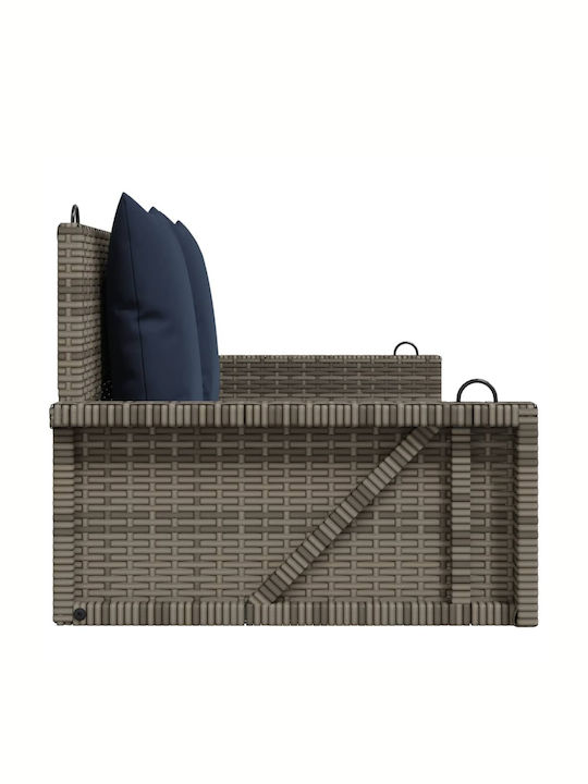 Rattan Swing Gray L119xW56xH48cm