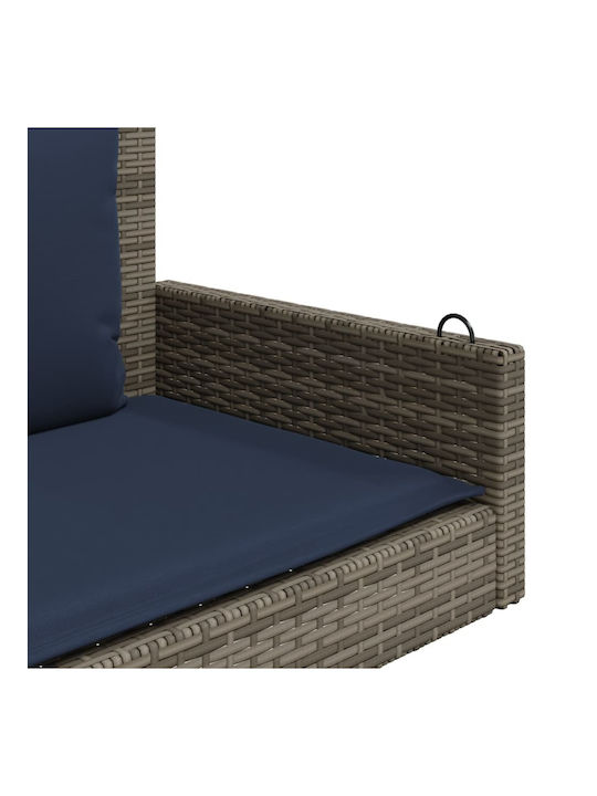 Rattan Swing Gray L119xW56xH48cm