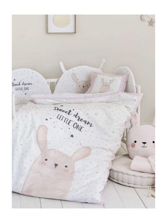 Nima Cotton Baby Quilt Lovely Bunny 100x140cm Pink