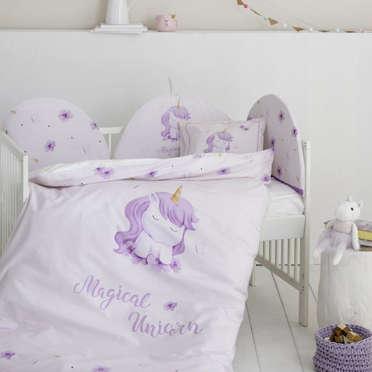 Nima Magical Unicorn Baby Quilt Baumwolle Lila 100x140cm