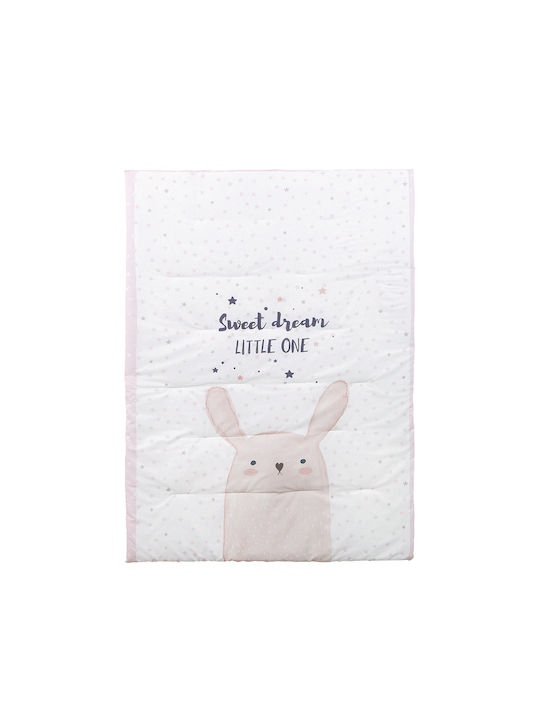 Nima Cotton Baby Quilt Lovely Bunny 100x140cm Pink