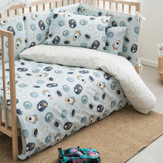 Vesta Home Cosmic Păturici Pentru Bebeluși Bumbac Albastru Deschis 120x160cm
