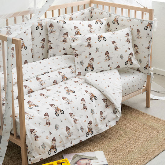 Vesta Home Βρεφικό Κουβερλί Βαμβακερό Μπεζ 120x160cm