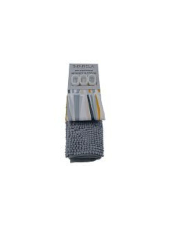 Set de Cortine de Duș Sidirela E-2668 cu Cortină și Covoraș