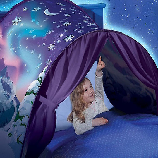 Kids Bed Tunnel Winter Wonderland Purple 230cm