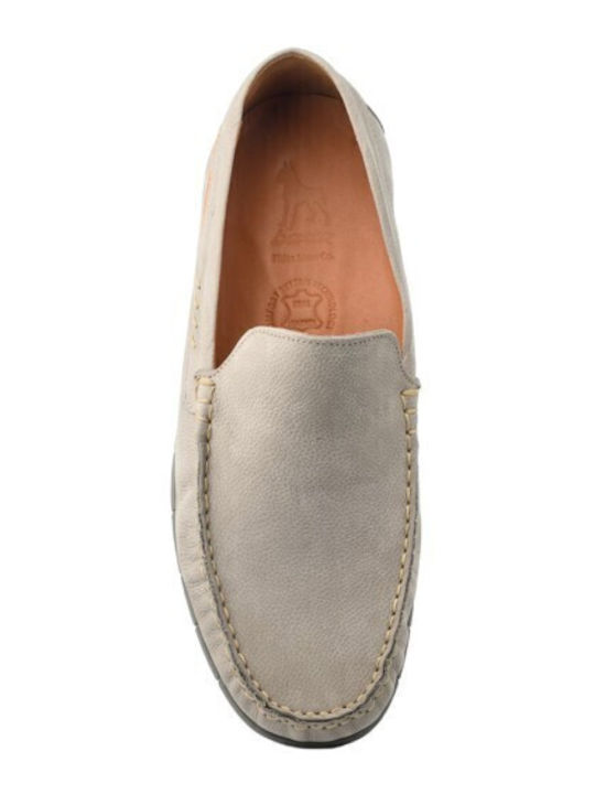 Δερμάτινα Ανδρικά Loafers σε Γκρι Χρώμα