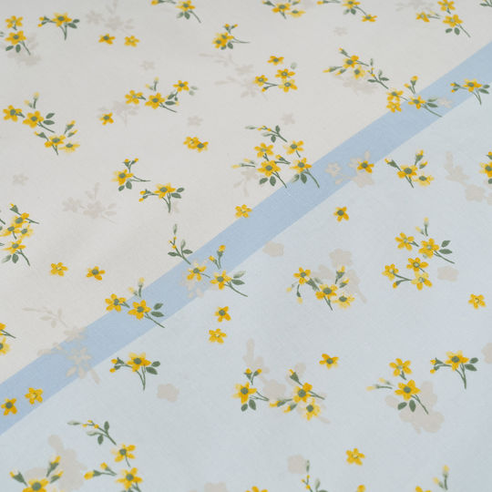 Charalambidis Textiles Чаршаф Двойна 200x260см. Ретро Светлосиньо