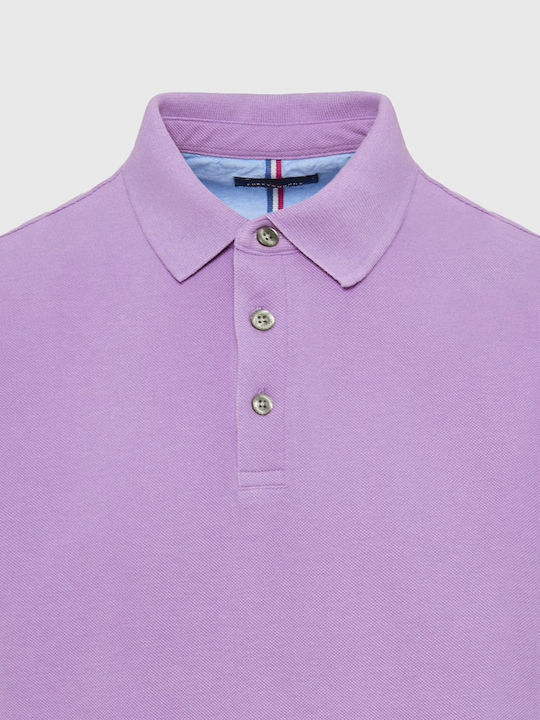 Polo Herrenbluse Kurzarm Lila