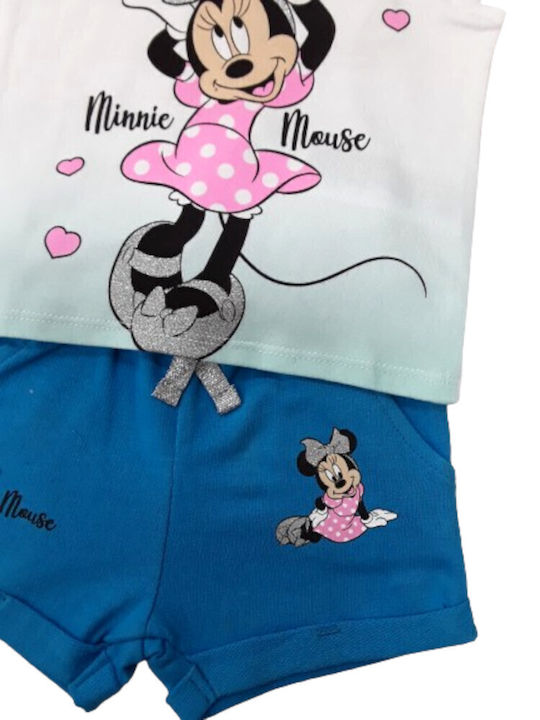 Παιδικό Σετ με Σορτς Καλοκαιρινό 2τμχ Λευκό Minnie