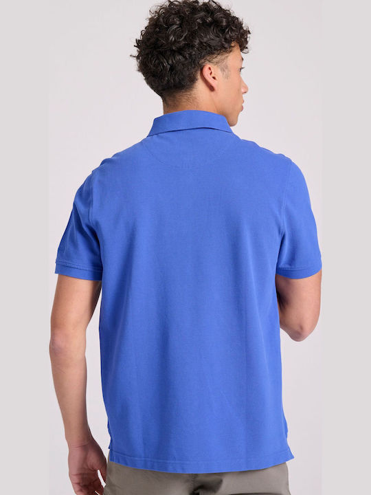 Funky Buddha Polo T-Shirt Satin Blue Funky Buddha Polo T-Shirt Satin Blue