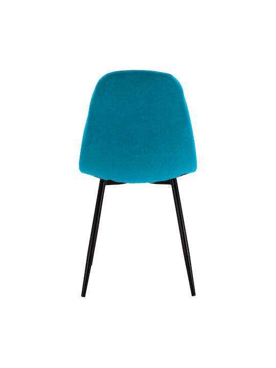 Leonardo Dining Room Velvet Chair Turquoise 45x53x85cm 4pcs