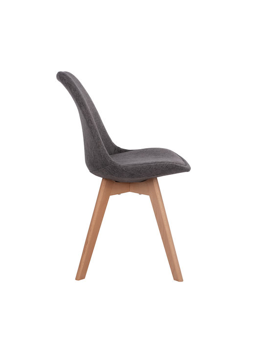 Vegas Dining Room Fabric Chair Grey Fabric 47x56.6x82cm